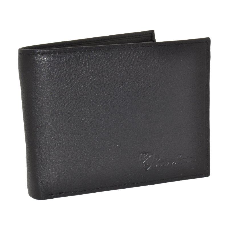 CONTE MASSIMO Herrenbrieftasche, Echtes Leder, Handgefertigt mit Kartenfach und Fenster, Mit Geschenkbox