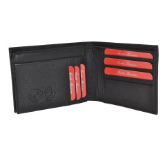 CONTE MASSIMO Herrenbrieftasche, Echtes Leder, Handgefertigt mit Kartenfach und Fenster, Mit Geschenkbox 2