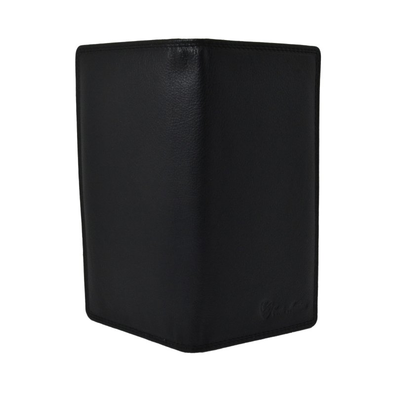 Conte Massimo Men's Wallet, Genuine Leather, Handmade, Vertical Card Holder, Gift Box — back view