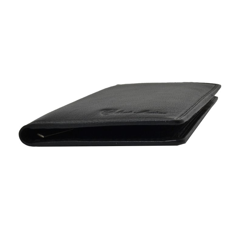 Conte Massimo Men's Wallet, Genuine Leather, Handmade, Vertical Card Holder, Gift Box — logo detail