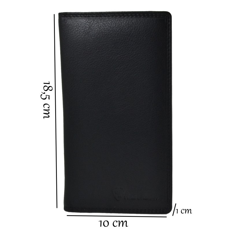 Conte Massimo Men's Wallet, Genuine Leather, Handmade, Vertical Card Holder, Gift Box — inside