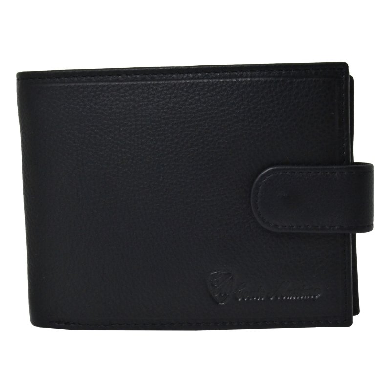 CONTE MASSIMO Portefeuille Homme, Cuir Véritable, Fait Main Porte-cartes et Bouton, Avec Boîte Cadeau — intérieur