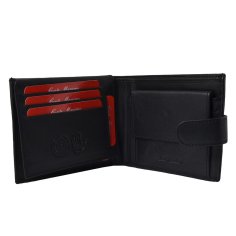CONTE MASSIMO Men's Wallet, Genuine Leather, Handmade with Button Closure, With Gift Box