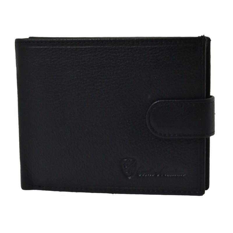 CONTE MASSIMO Portefeuille Homme, Cuir Véritable, Fait Main Fermeture à Bouton, Avec Boîte Cadeau — détail