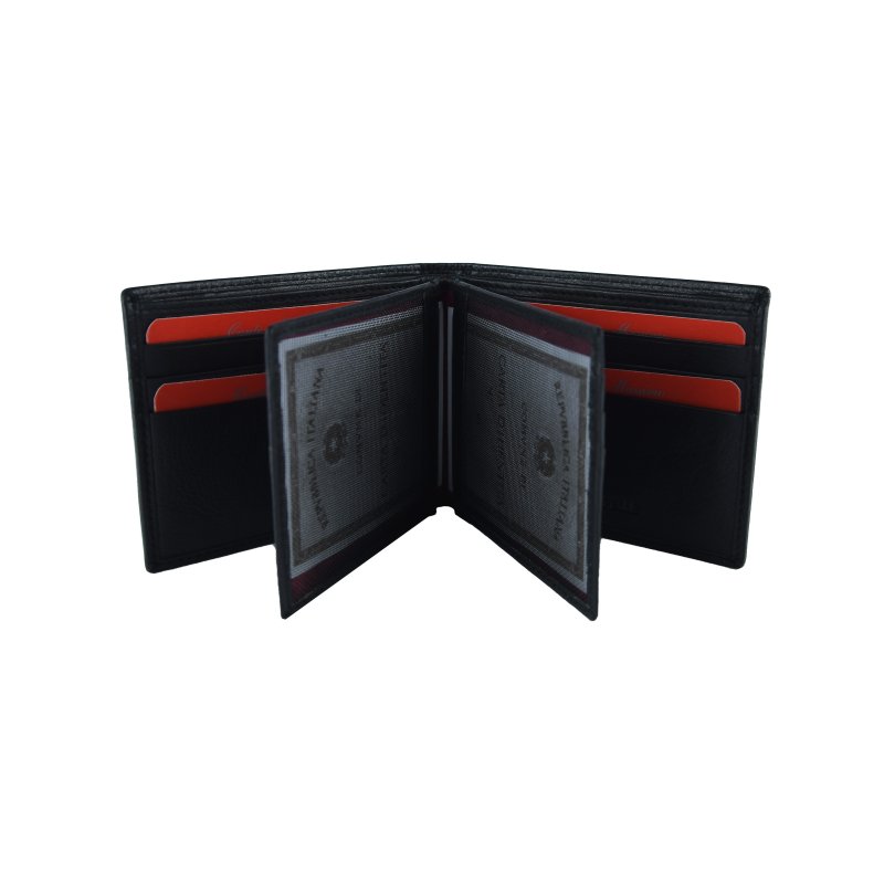 CONTE MASSIMO Portefeuille Homme, Cuir Véritable, Fait Main Porte-cartes Sans Porte-monnaie, Avec Boîte Cadeau