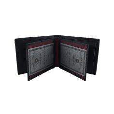CONTE MASSIMO Herren-Geldbörse, echtes Leder, handgefertigt, groß mit Doppelfenster, mit Geschenkbox