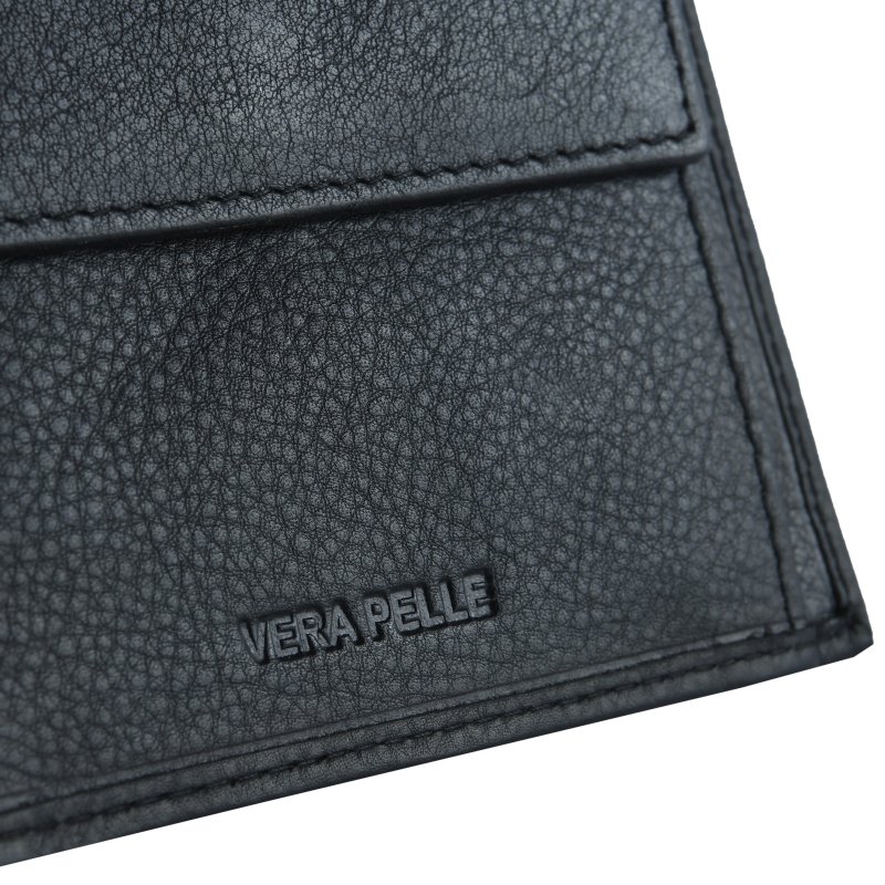 CONTE MASSIMO Portefeuille Homme, Cuir Véritable, Fait Main, Grand Avec Double Fenêtre, Avec Boîte Cadeau — vue 8