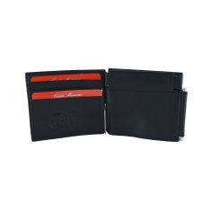 CONTE MASSIMO Portefeuille Homme, Cuir Véritable, Fait Main Double Pince à Billets, Avec Boîte Cadeau