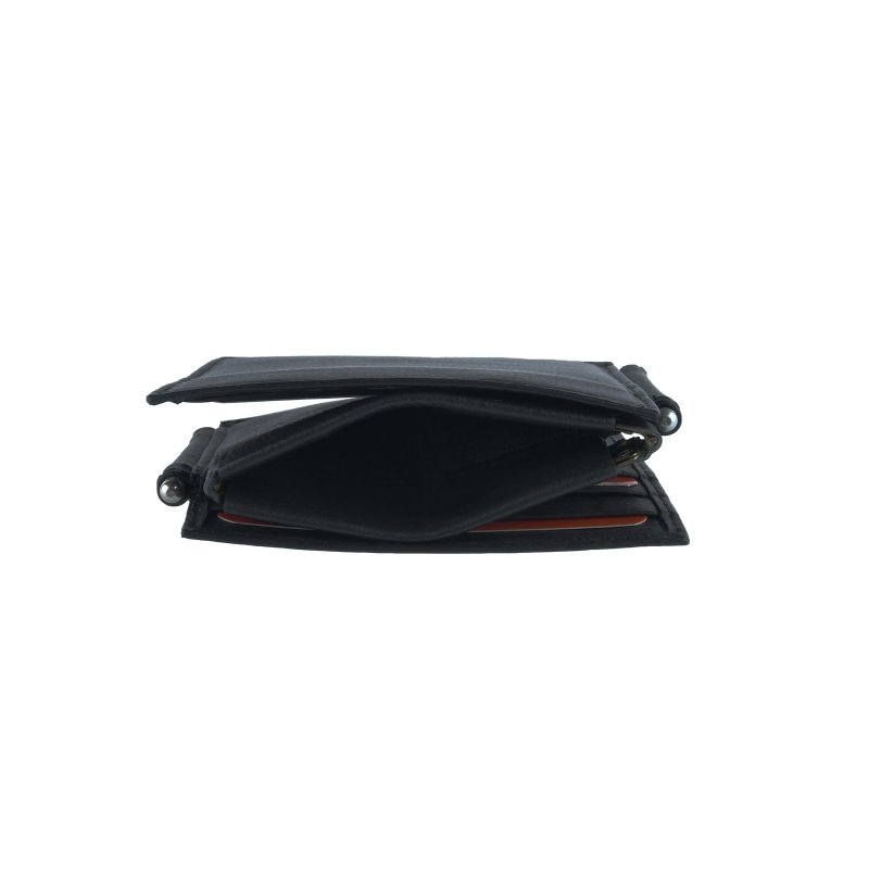 CONTE MASSIMO Portefeuille Homme, Cuir Véritable, Fait Main Double Pince à Billets, Avec Boîte Cadeau — vue arrière