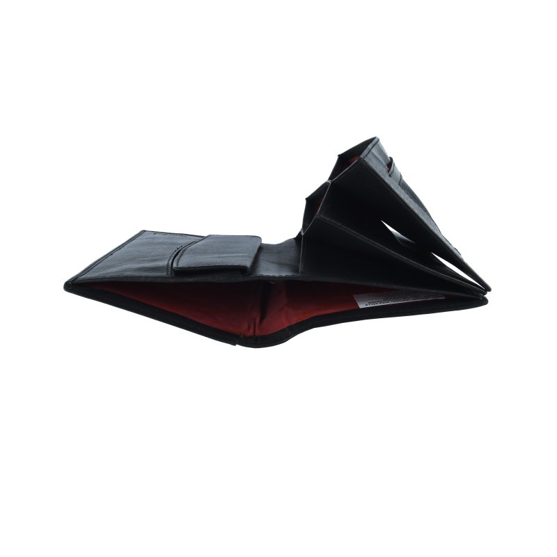 CONTE MASSIMO, Cartera de Hombre Vertical Grande con Fuelle, Piel Auténtica, Caja de Regalo — vista trasera