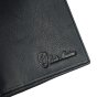 Conte Massimo, Men's Large Vertical Gusseted Wallet, Genuine Leather, Gift Box — logo detail