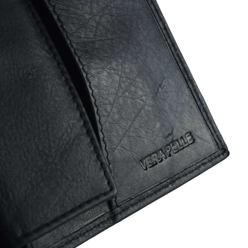CONTE MASSIMO, Cartera de Hombre Vertical Grande con Fuelle, Piel Auténtica, Caja de Regalo — vista 7