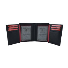 CONTE MASSIMO, Portefeuille Homme Vertical, Cuir Véritable, Petit Format, Sans Porte-monnaie 2