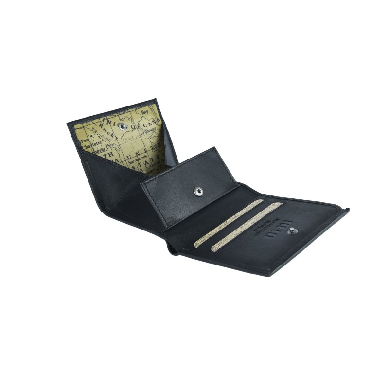 HUNT Porte-Monnaie Carré, Pour Pièces en Euros, Homme en Cuir Véritable avec Boîte Cadeau — vue 11