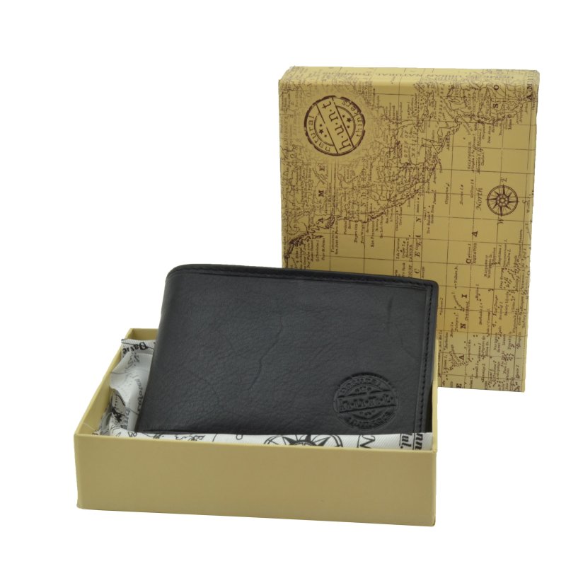 HUNT, Cartera de Hombre en Piel Auténtica, Slim con Protección RFID y Caja de Regalo — vista 14