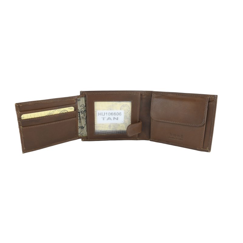 HUNT, Men's Genuine Leather Wallet, Classic with Button, RFID Protection and Gift Box — view 10