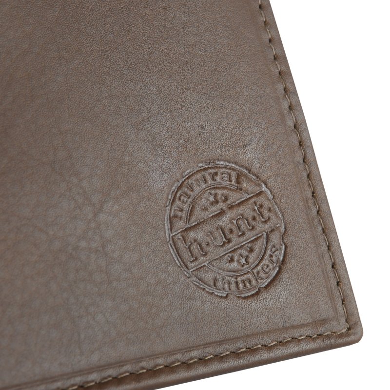 HUNT, Portefeuille Homme en Cuir Véritable, Classique à Bouton, avec Protection RFID et Boîte Cadeau — vue 12