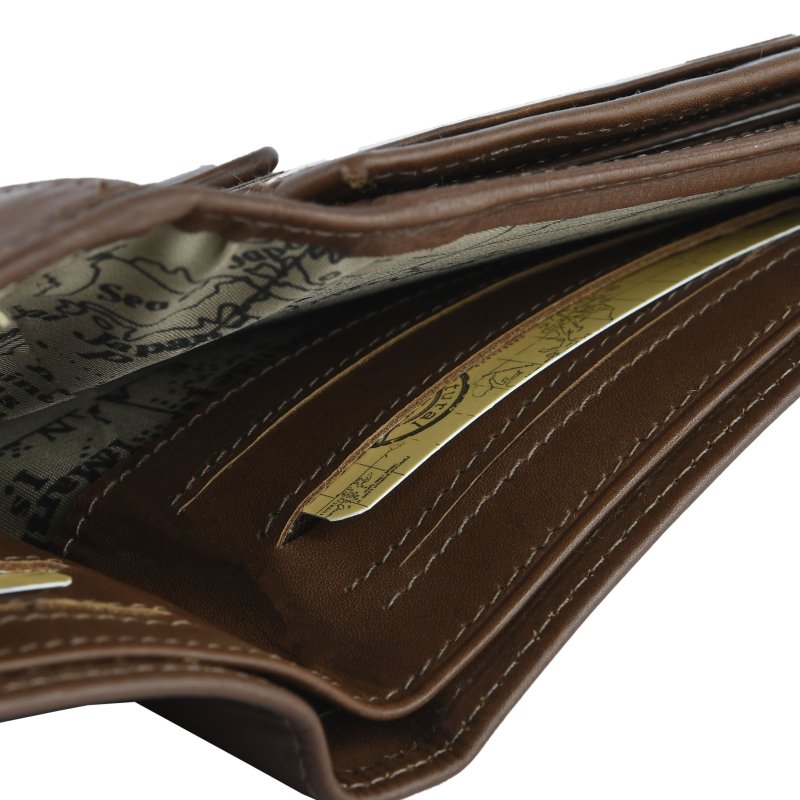 HUNT, Portefeuille Homme en Cuir Véritable, Classique à Bouton, avec Protection RFID et Boîte Cadeau — vue 14