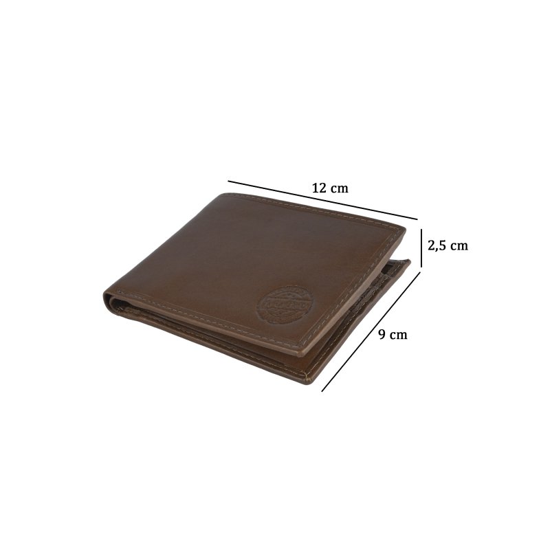 HUNT, Men's Genuine Leather Wallet, With Removable Card Holder, RFID Protection and Gift Box — detail