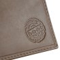HUNT, Men's Genuine Leather Wallet, With Removable Card Holder, RFID Protection and Gift Box — logo detail