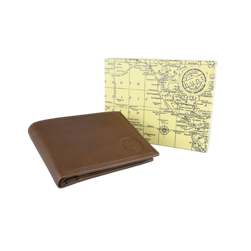 HUNT, Men's Genuine Leather Wallet, With Removable Card Holder, RFID Protection and Gift Box — view 8