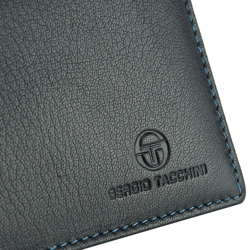 SERGIO TACCHINI, Cartera Hombre Sin Monedero En Piel Auténtica Interior Multicolor Con Caja de Regalo — vista 21