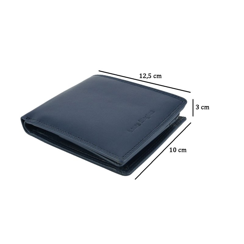Biagiotti Men's Wallet in Genuine Leather, Classic With Coin Purse and Gift Box — detail