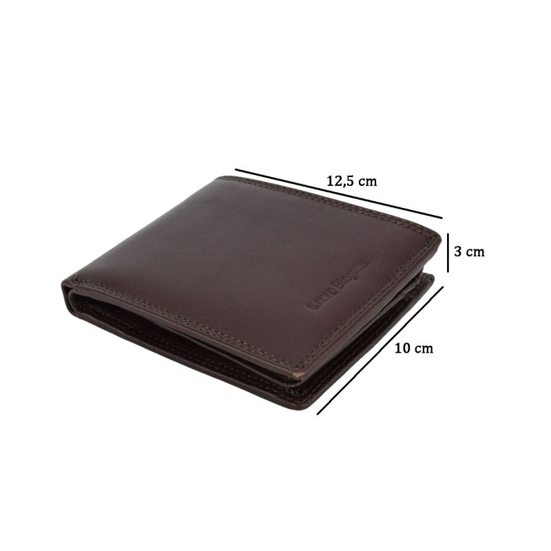 Biagiotti Men's Wallet in Genuine Leather, Classic With Coin Purse and Gift Box — view 21