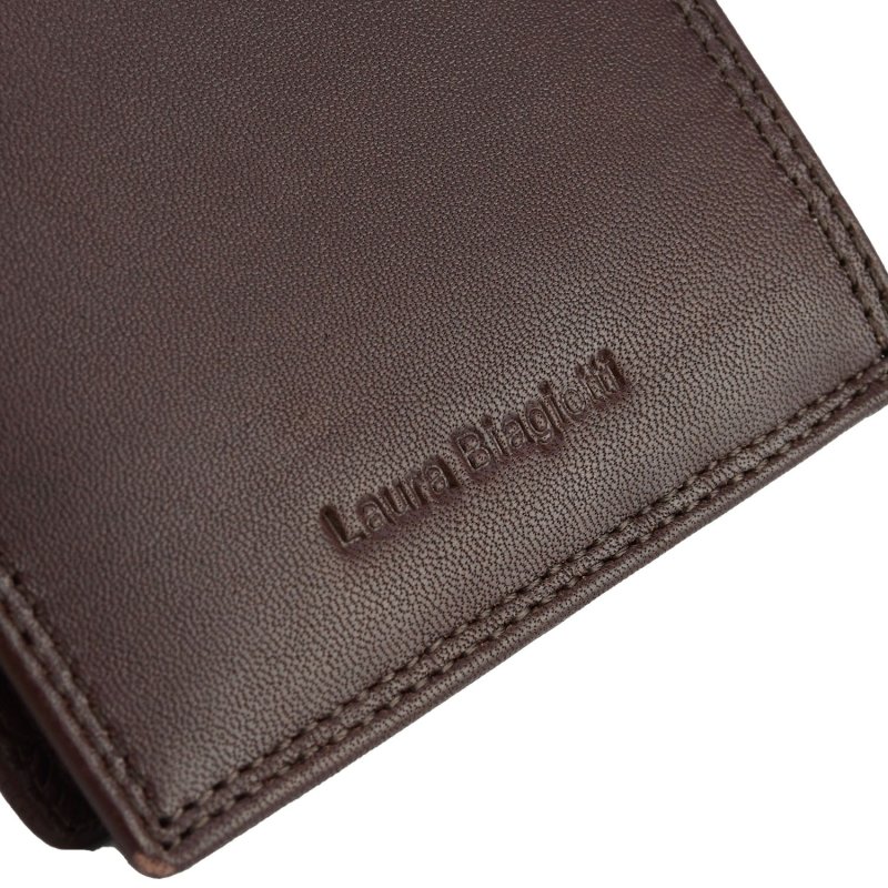 BIAGIOTTI UOMO, Herren-Geldbörse aus Echtem Leder, Klassisch mit Münzfach und Geschenkbox — Ansicht 22