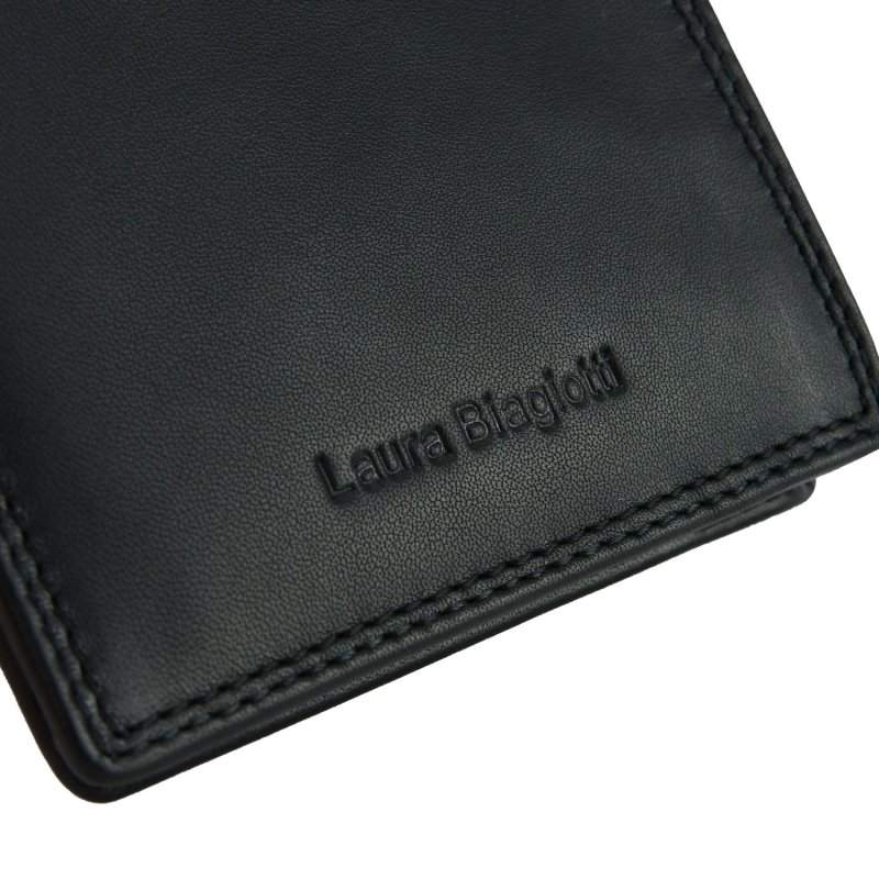 BIAGIOTTI UOMO, Cartera de Hombre en Piel Auténtica, Sin Ventana y Caja de Regalo — detalle