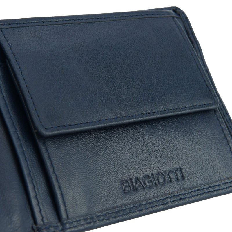 BIAGIOTTI UOMO, Herren-Geldbörse aus Echtem Leder, Ohne Sichtfenster, mit Geschenkbox — Ansicht 14