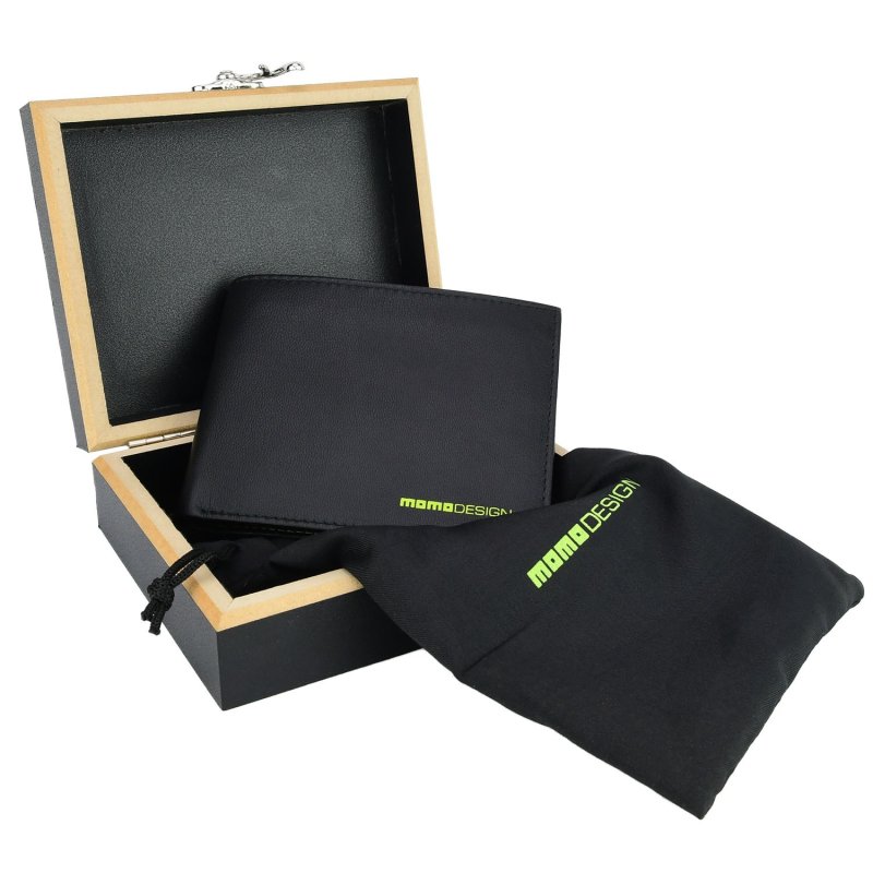 MOMO DESIGN Portefeuille Homme en Cuir Véritable, avec Protection RFID, Boîte Cadeau en Bois — vue 8