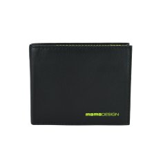 MOMO DESIGN Portefeuille Homme Slim en Cuir Véritable, avec Protection RFID, Boîte Cadeau en Bois