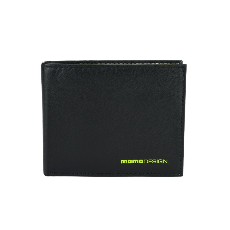 MOMO DESIGN Herren-Geldbörse Slim aus Echtem Leder, mit RFID-Schutz, Geschenkbox aus Holz