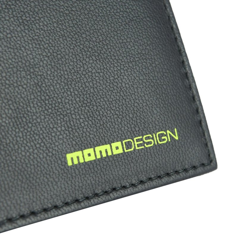 MOMO DESIGN Herren-Geldbörse aus Echtem Leder, Klassisch, mit RFID-Schutz, Geschenkbox aus Holz — Detail