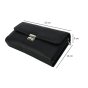 Black Work Wallet, Multi-Pocket for Gas Station Attendants, Faux Leather, with Chain H98186 — front view