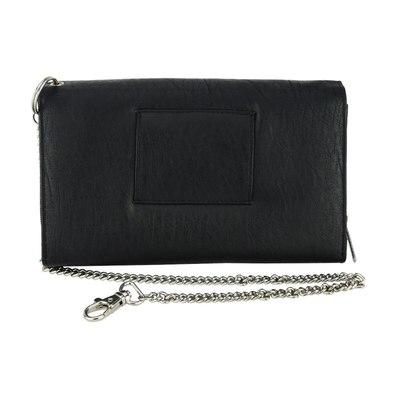 Black Work Wallet, Multi-Pocket for Gas Station Attendants, Faux Leather, with Chain H98186 — detail