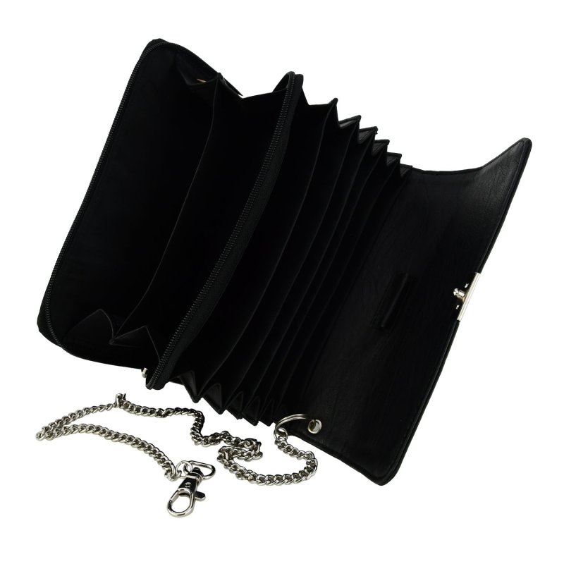 Black Work Wallet, Multi-Pocket for Gas Station Attendants, Faux Leather, with Chain H98186 — view 8