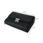 Black Work Wallet, Small Multi-Pocket for Gas Station Attendants, Faux Leather, with Chain H98187