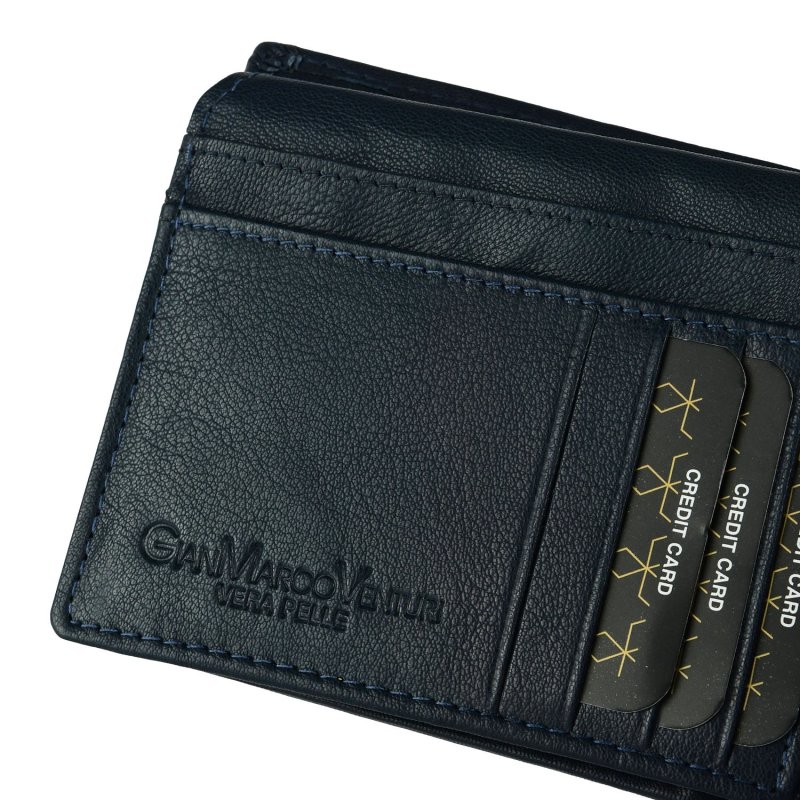 GIANMARCO VENTURI Men's Wallet In Genuine Leather, With Coin Pocket, Gift Box 996 — view 7