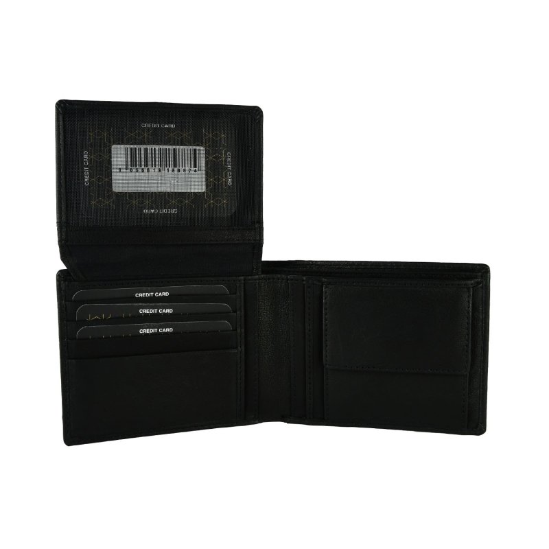 GIANMARCO VENTURI Portefeuille Homme en Cuir Véritable, Avec Porte-Monnaie, Boîte Cadeau 996 — vue 11