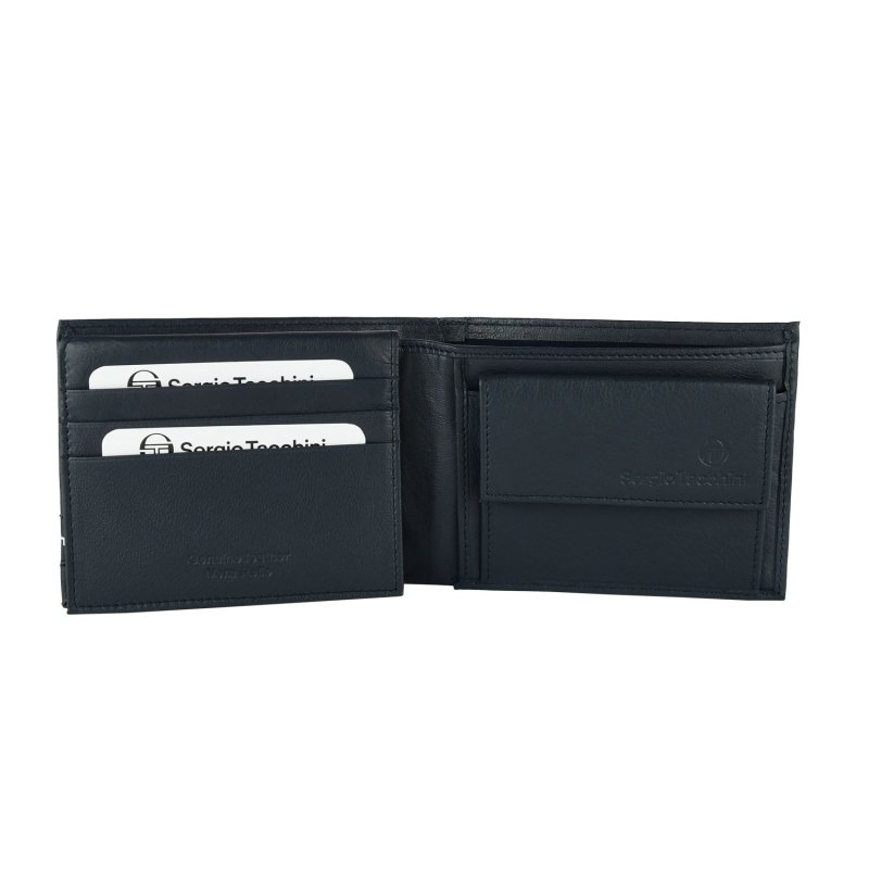 SERGIO TACCHINI Cartera de Hombre en Piel Auténtica, Fina con Monedero 019 — vista frontal