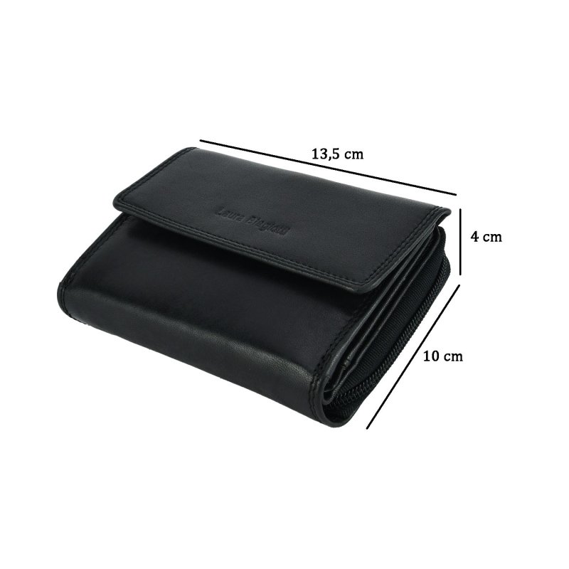 Laura Biagiotti Women's Wallet in Genuine Leather, Spacious, With Gift Box 208 — logo detail