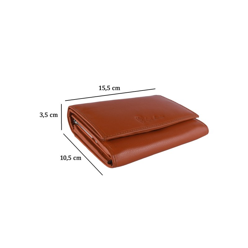 CONTE MASSIMO Portefeuille Femme, Cuir Véritable avec Emplacements Cartes et Porte-monnaie Fermeture Bouton — vue 13