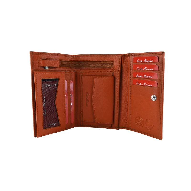 CONTE MASSIMO Cartera Mujer Espaciosa, Piel Auténtica Con Portatarjetas, Monedero Y Caja De Regalo — vista 56