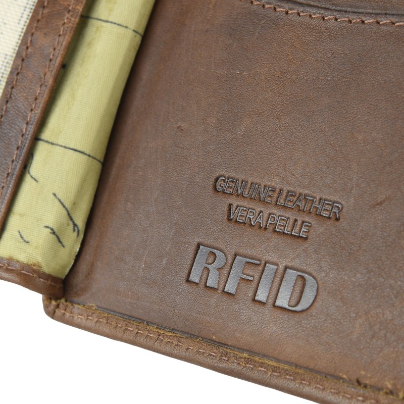 HUNT Women's Wallet, Genuine Leather, RFID Protection, Small, with Gift Box — view 8