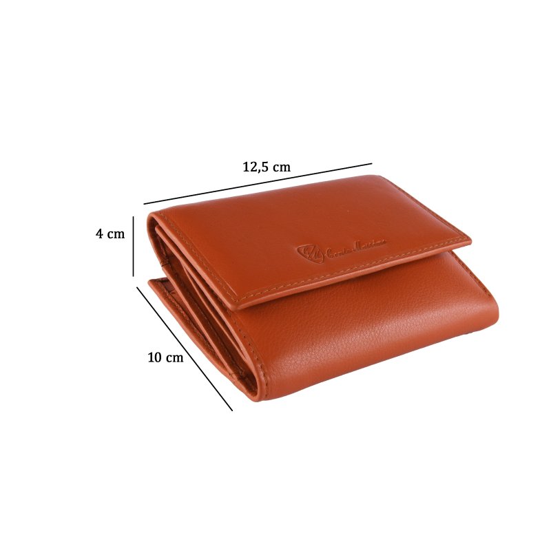 CONTE MASSIMO Women's Wallet, Genuine Leather with Card Holder and Coin Purse — inside