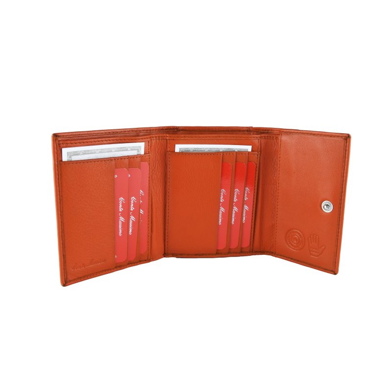 CONTE MASSIMO Women's Wallet, Genuine Leather with Card Holder and Coin Purse — front view