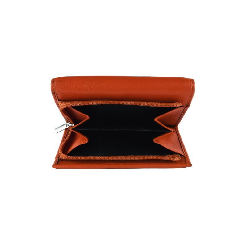 CONTE MASSIMO Women's Wallet, Genuine Leather with Card Holder and Coin Purse — back view