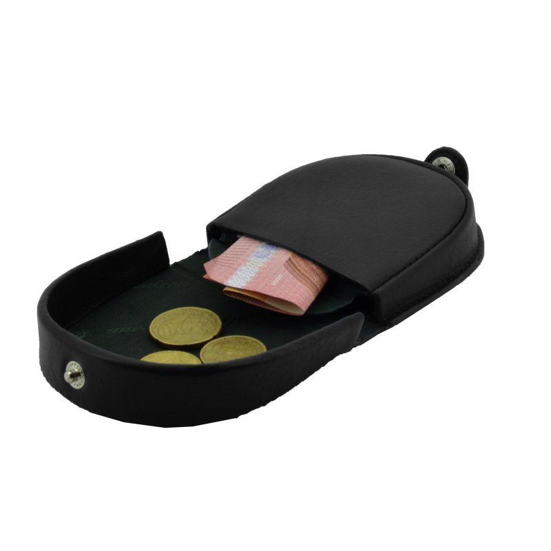CONTE MASSIMO Coin Purse, Euro Coin Holder, Men's, Genuine Leather With Button — view 44